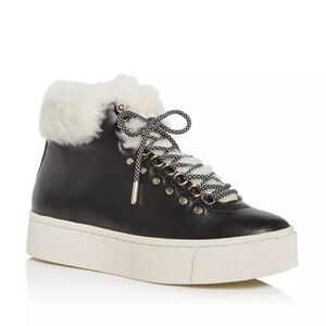 Joie Handan Shearling High-Top Platform Sneakers